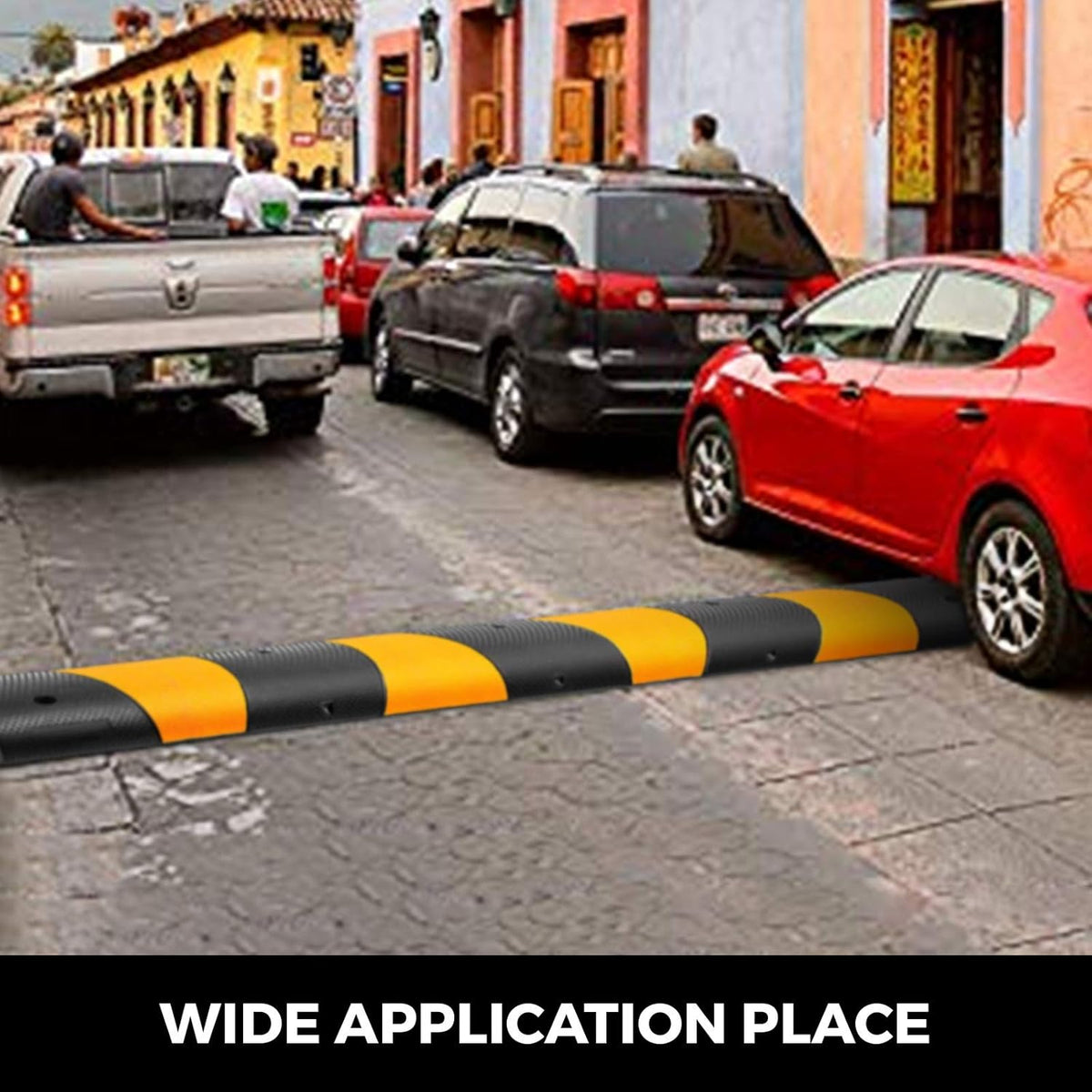 6 Ft Heavy Duty 2-Channel Rubber Cable Protector Ramp A81783