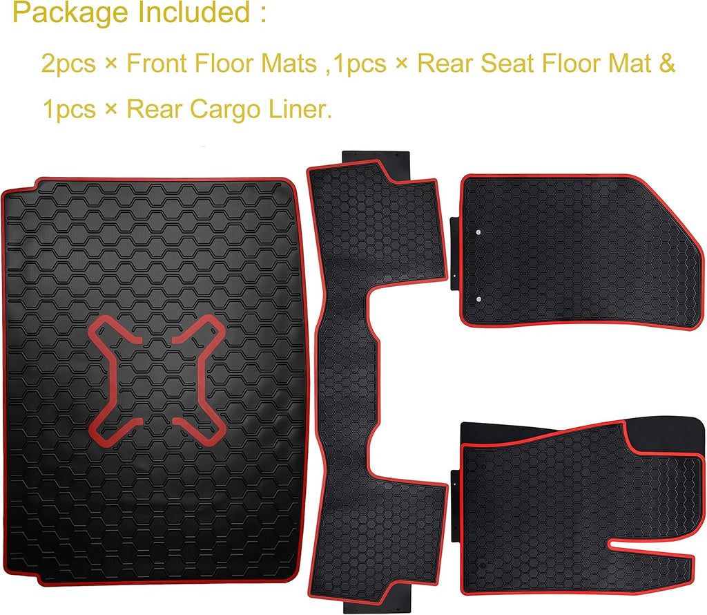 All Weather Rubber Floor Mats & Cargo Liners Set J645108