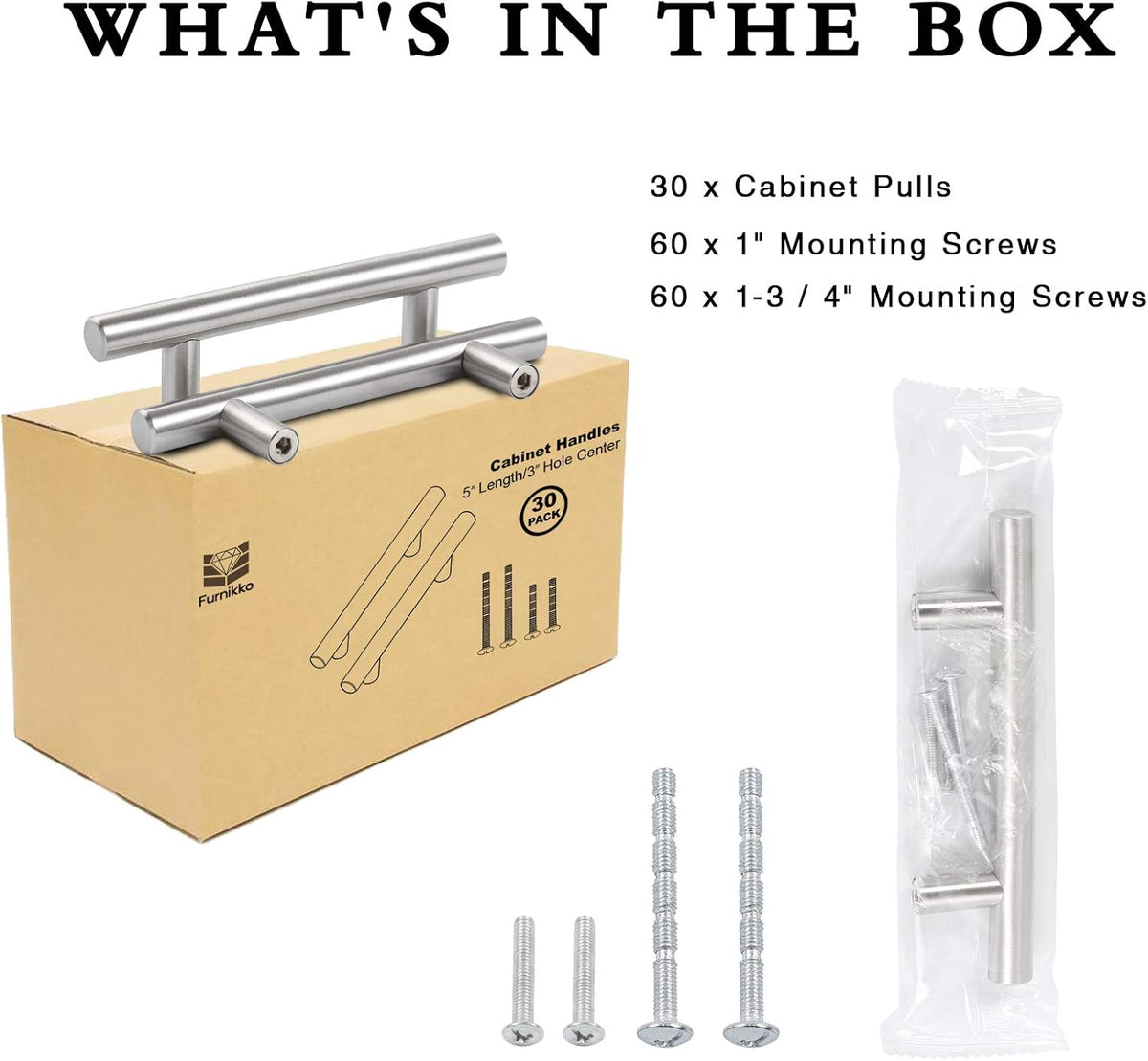 5 inch Brushed Nickel Stainless Steel Cabinet Pulls P873