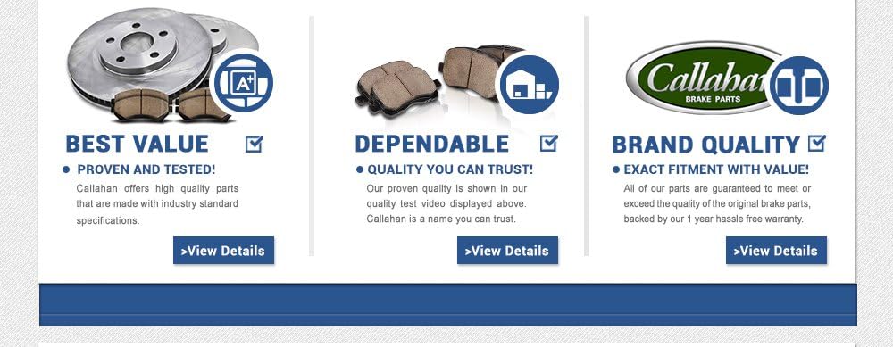 Rear Caliper Assembly Set + Ceramic Brake Pads Kit E2217