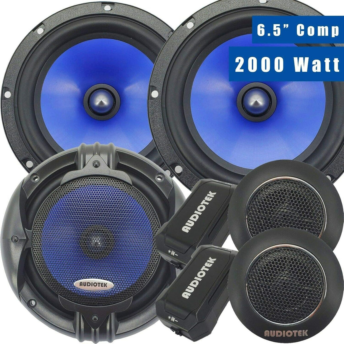 6.5-Inch 2-Way Car Audio Component Speaker System N469