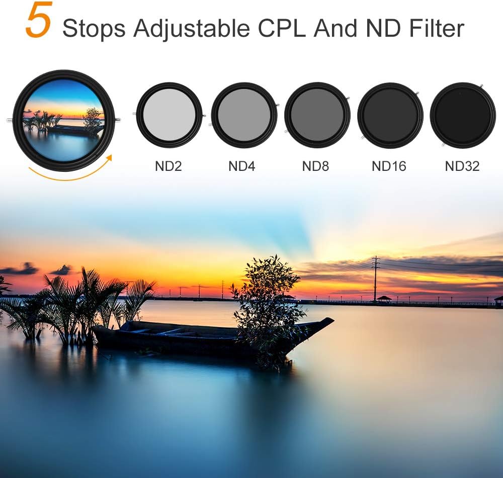 67mm Variable ND and CPL Filter 2 in 1 H7482