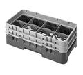 Soft Gray 8 Compartment Half Size Glass Rack P2915