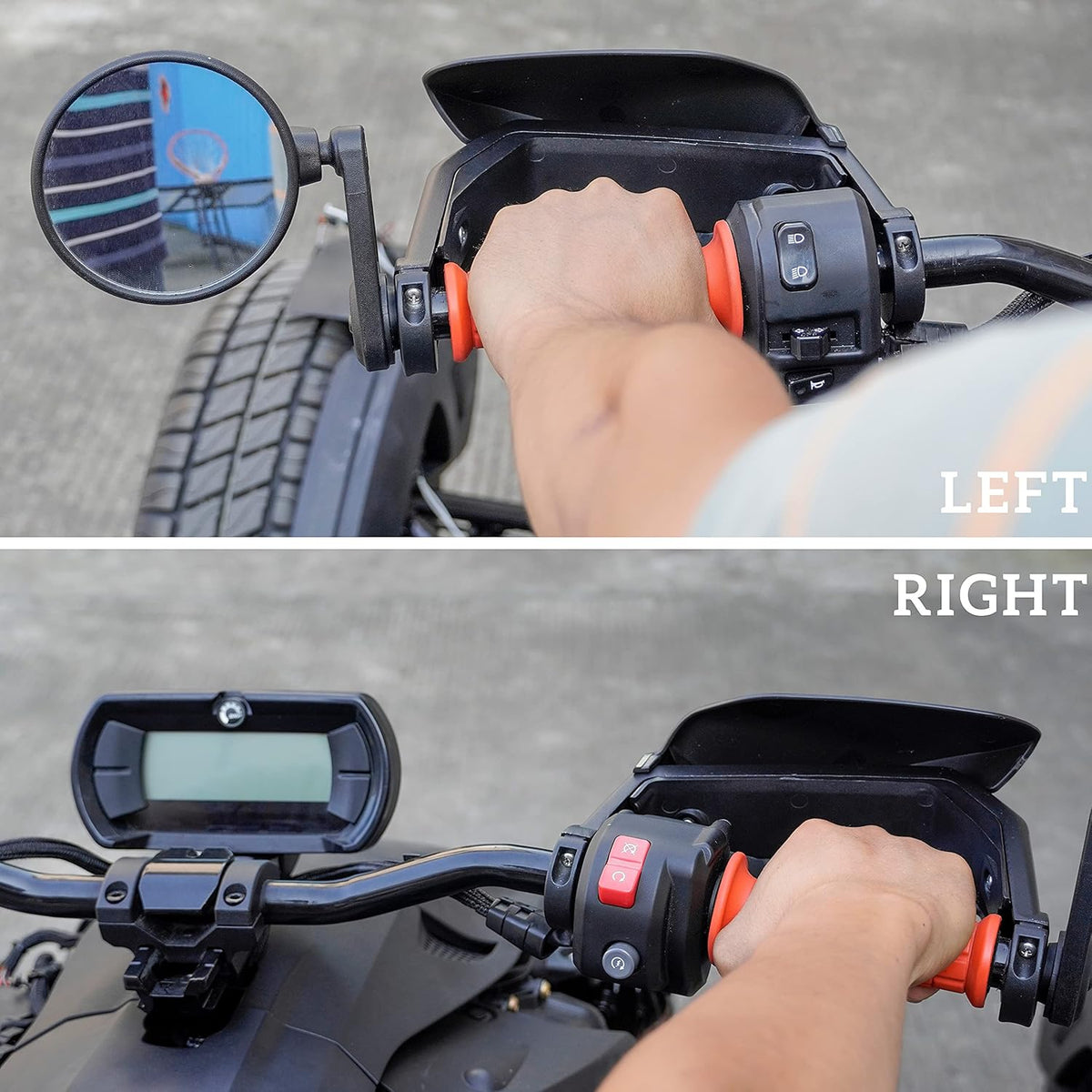 Black Plastic Handguards Wind Deflector Kit 2PCS R894036