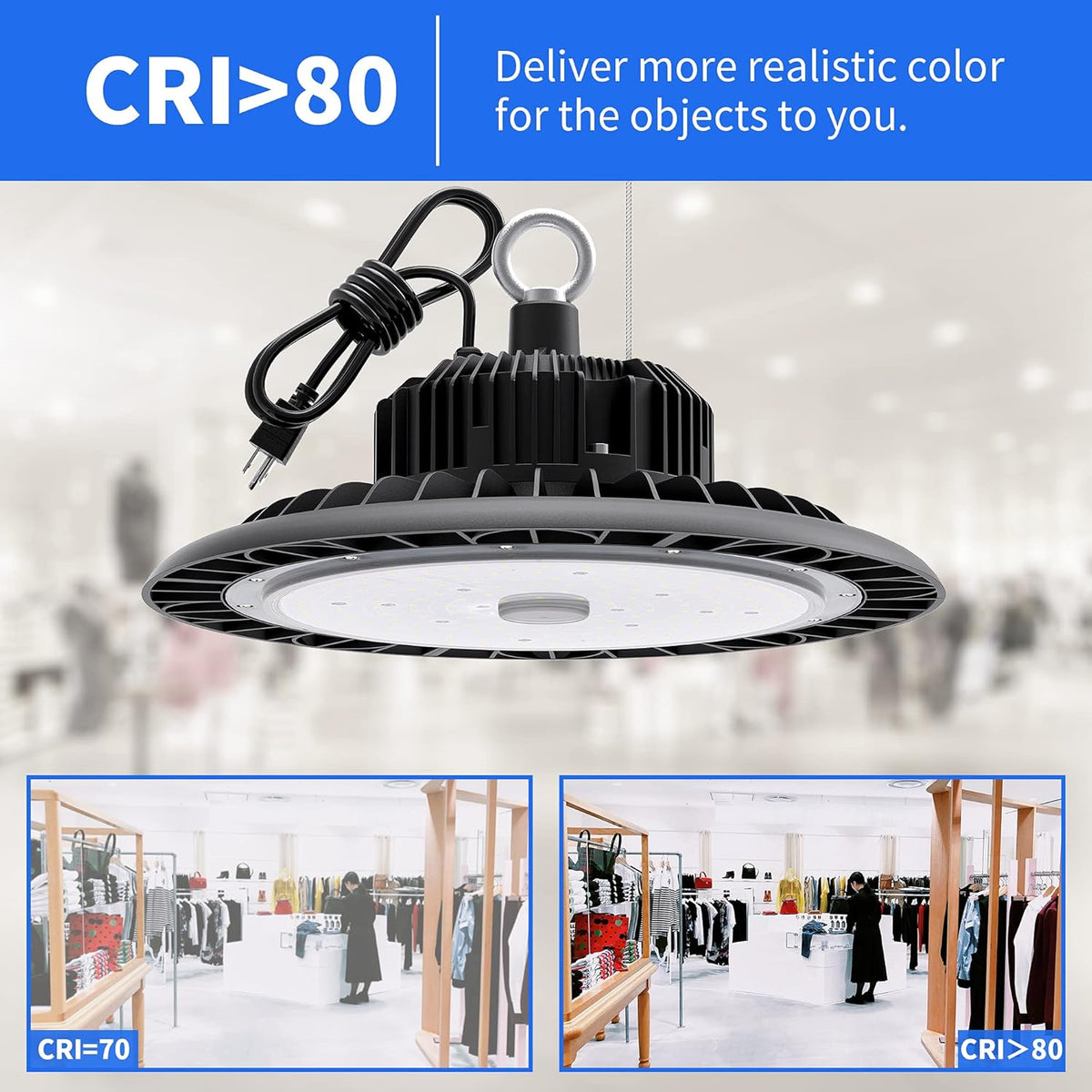 100W 14000 LM 5000K IP65 Waterproof LED High Bay Light D700614