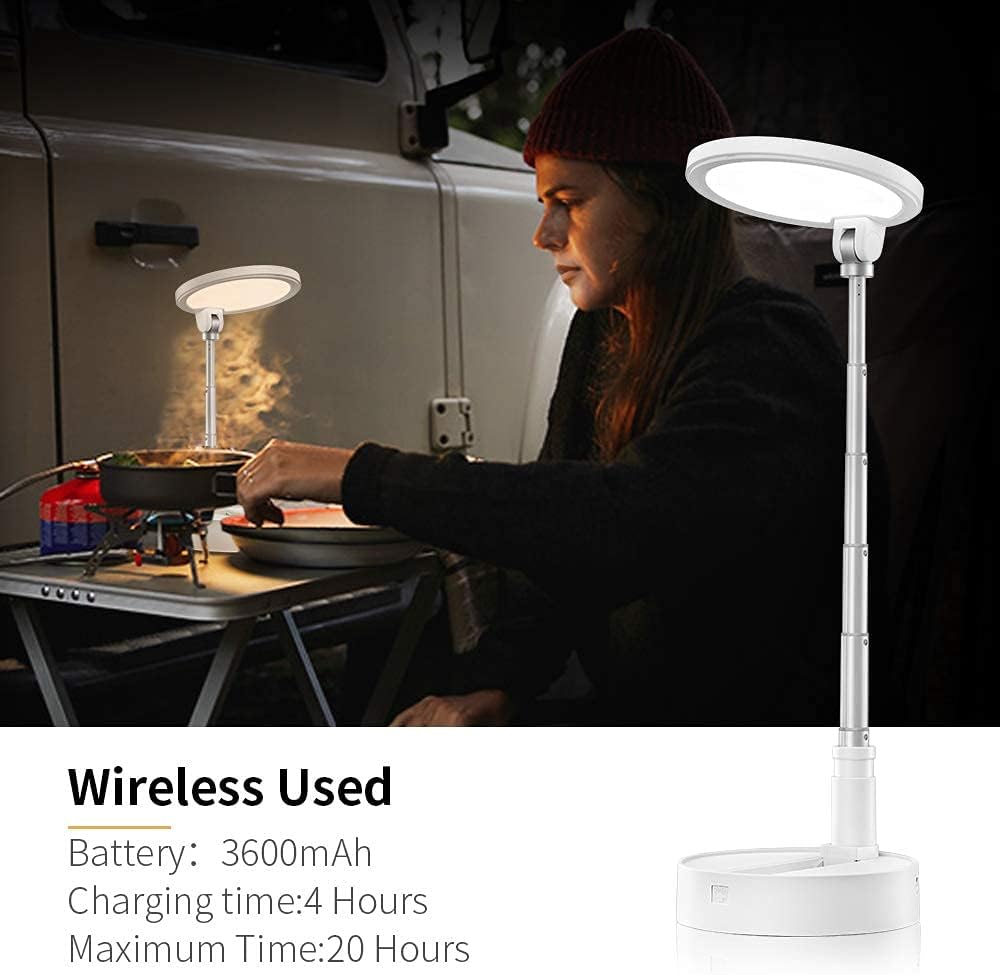 Table Lamp, Telescopic, Foldable, 5 Brightness, 3 Color Mode C909