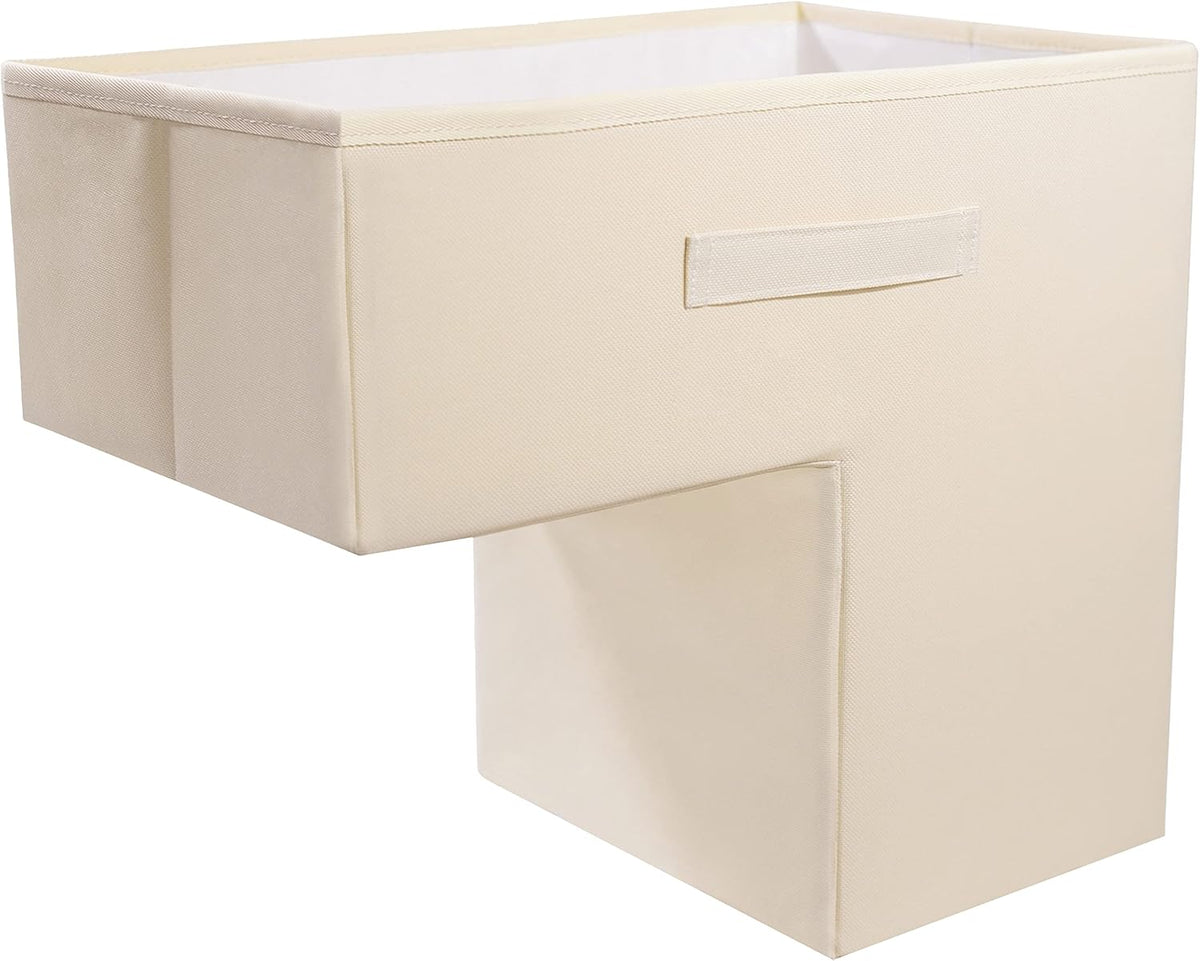 Black Foldable Water-Resistant Stair Basket with Handles Q375