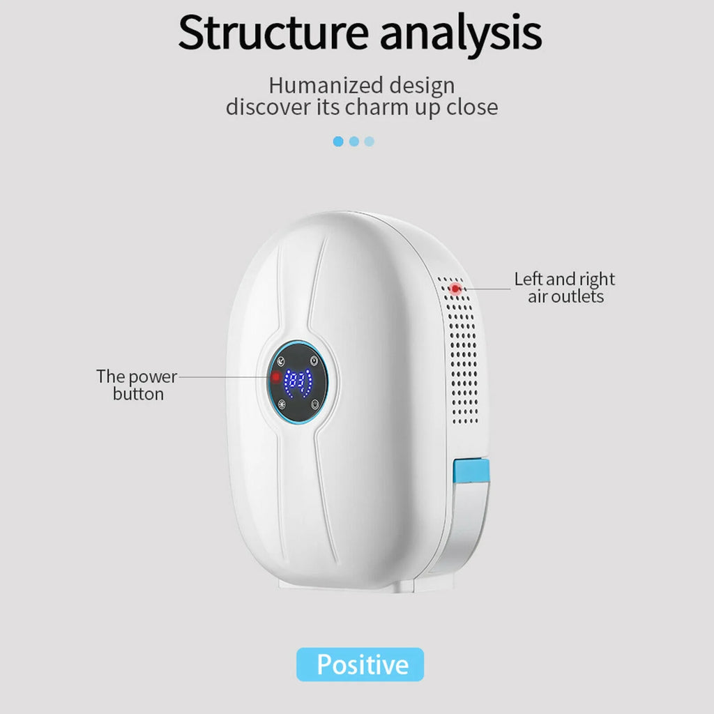 Mini Remote Control Dehumidifier 500ml Water Tank White T10325
