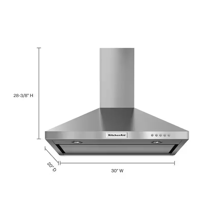 30 in. Convertible Stainless Steel Wall Mount Range Hood F518