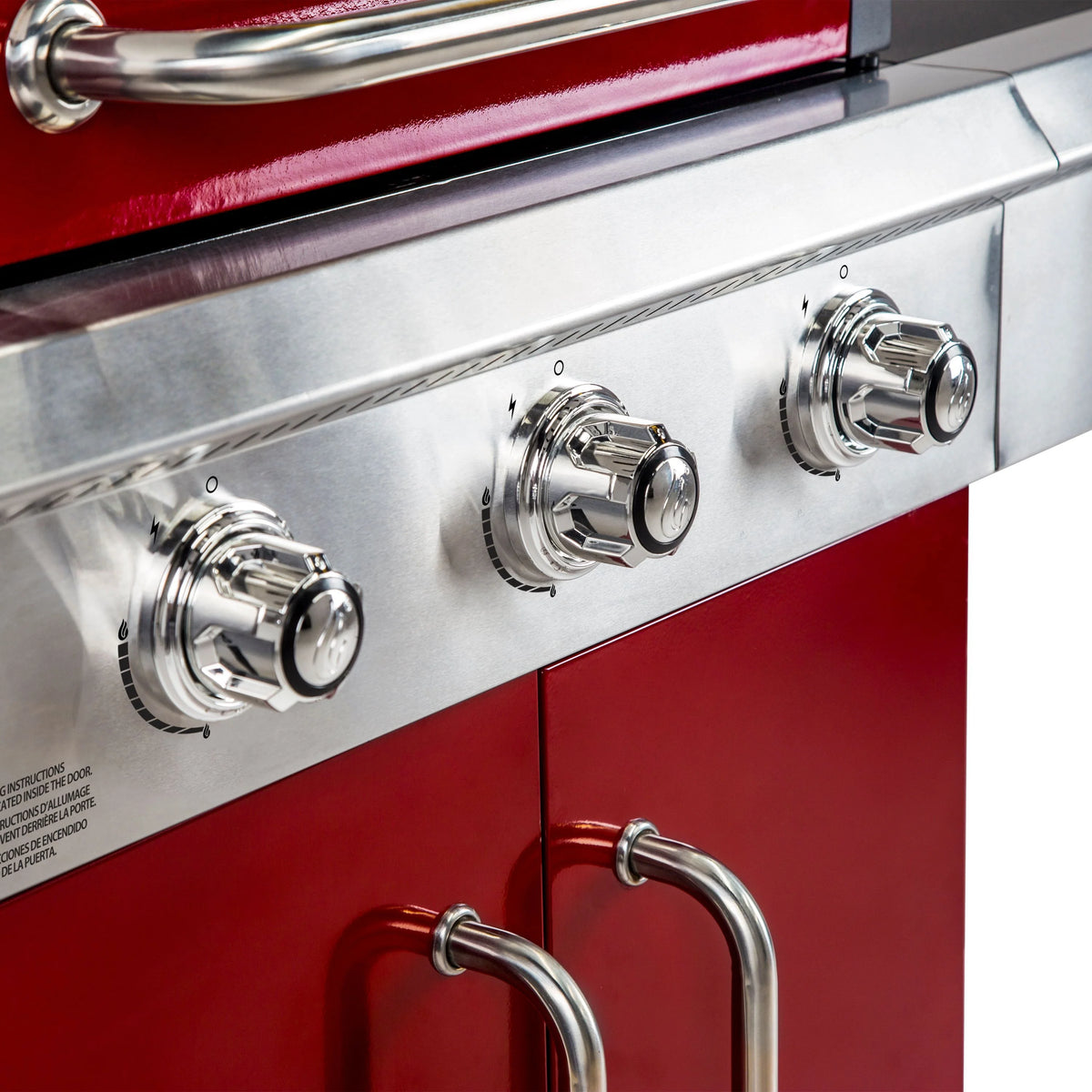 3 Burner Red Propane Gas Grill L27134