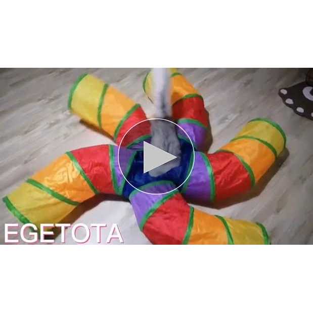 Cat Tunnel with Play Ball Collapsible Pet Tube Z274