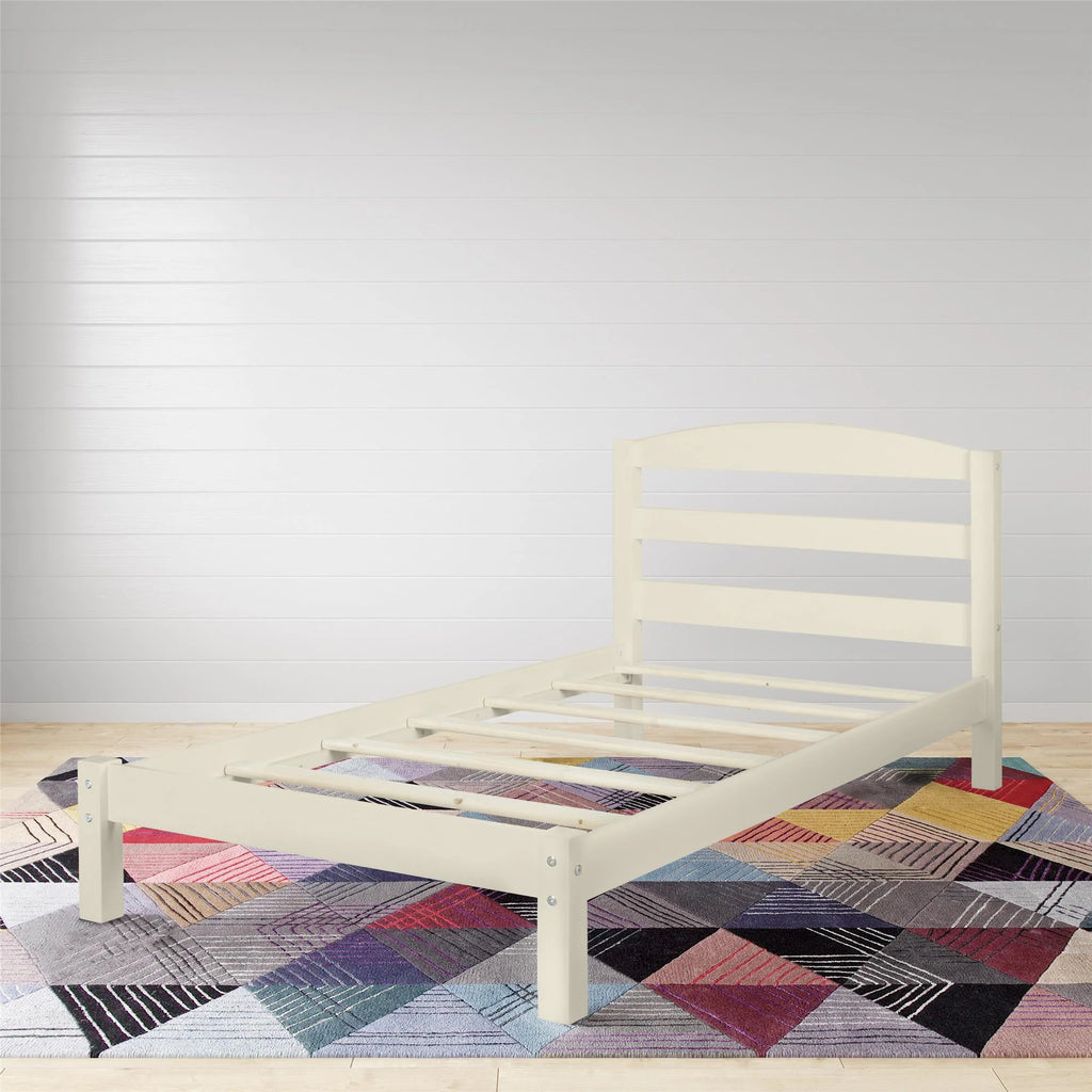 Twin Size Espresso Wood Platform Bed K847