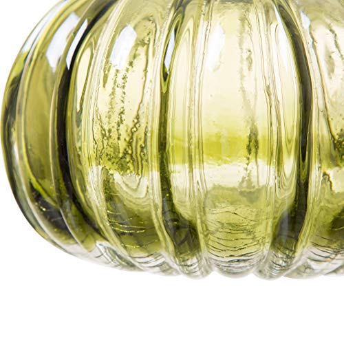 Set of 3 Multi Striped Glass Pumpkins S11191