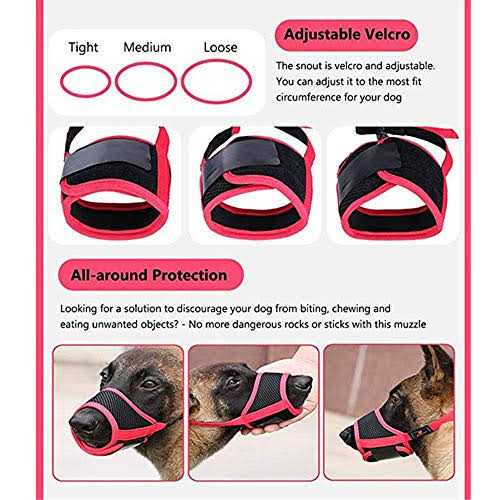 Soft Nylon Adjustable Dog Muzzle J9268