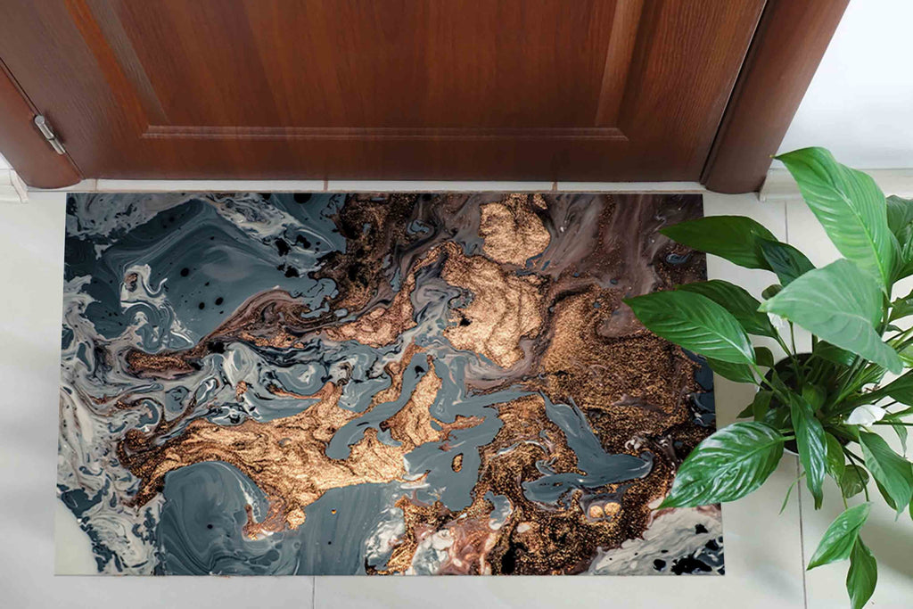 2'x3' Shimmery Marble Printed Rug C382