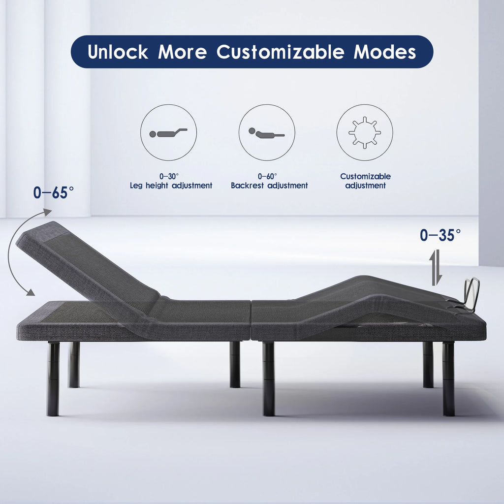 Twin Size Ergonomic Electric Adjustable Bed Base U527