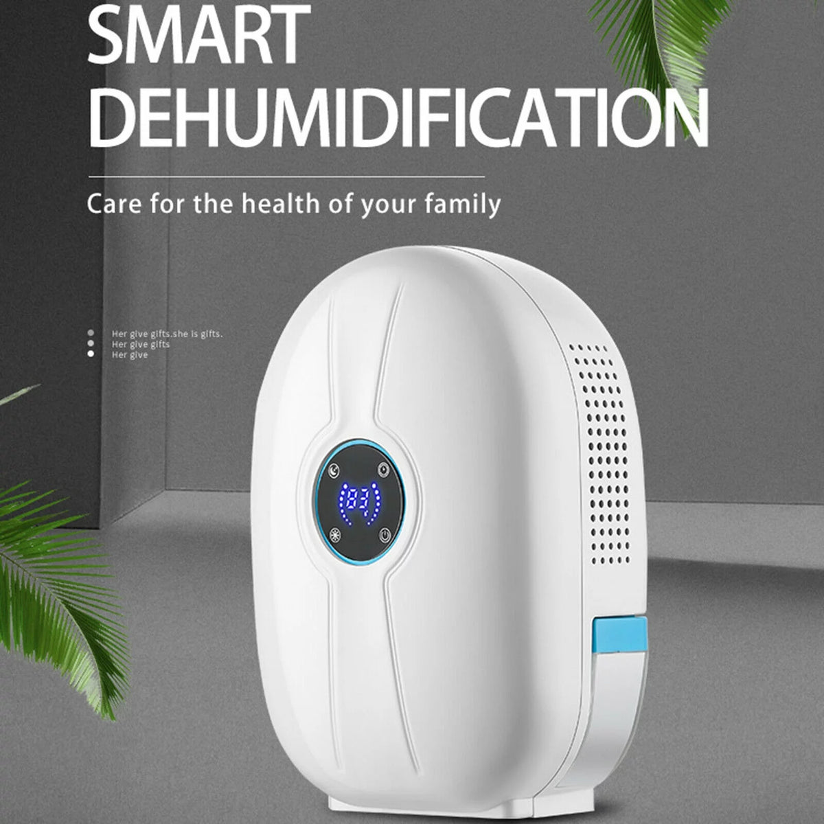 Mini Remote Control Dehumidifier 500ml Water Tank White T10325