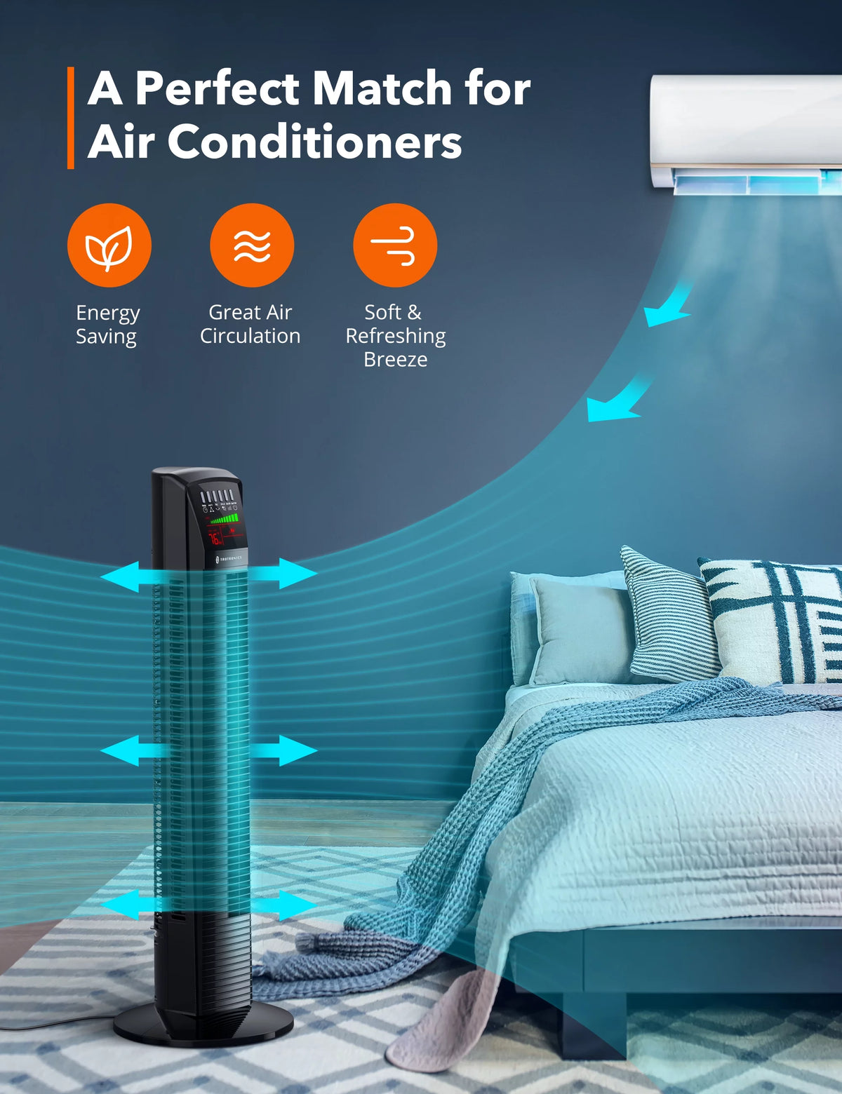 Oscillating Tower Fan with Remote K61110