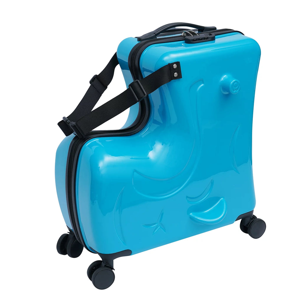 20" Kids Ride On Hard Luggage Suitcase Blue B324