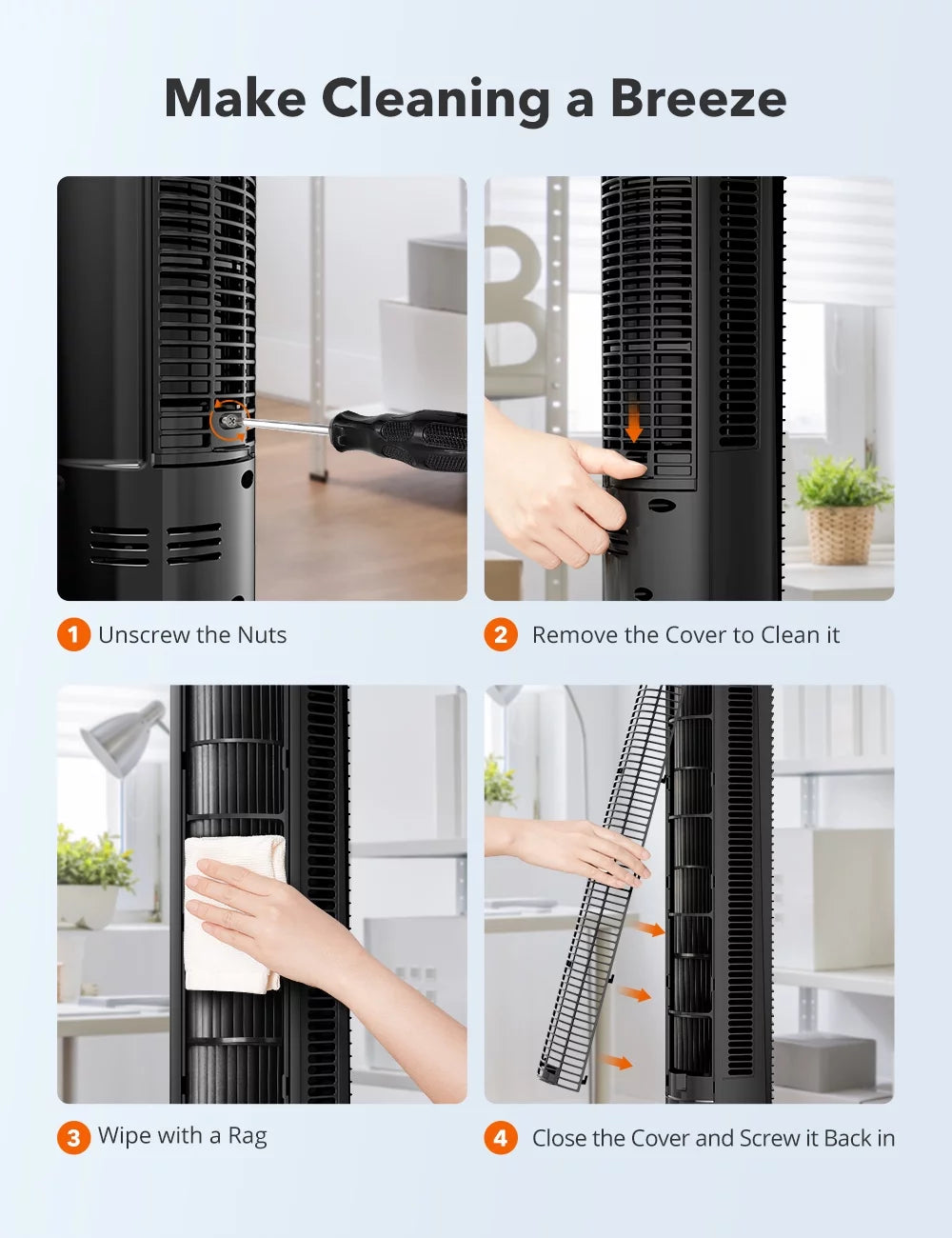 Oscillating Tower Fan with Remote K61110