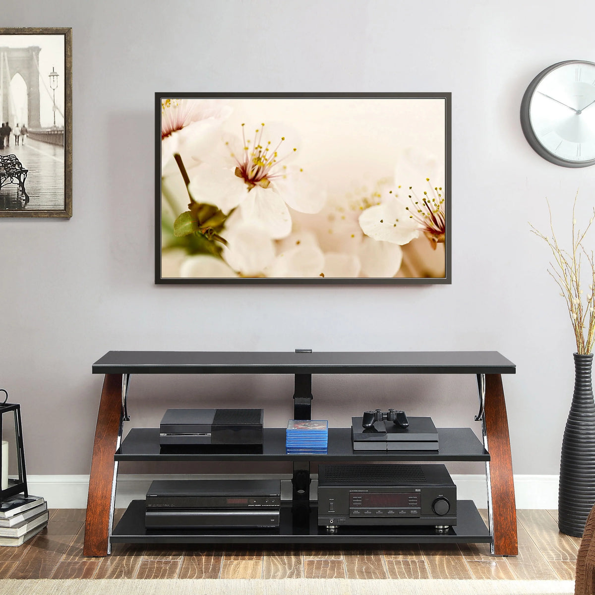 Brown Cherry TV Stand V5869