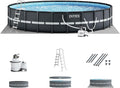 24ft x 52in Above Ground Swimming Pool Set with Sand Filter Pump B826865
