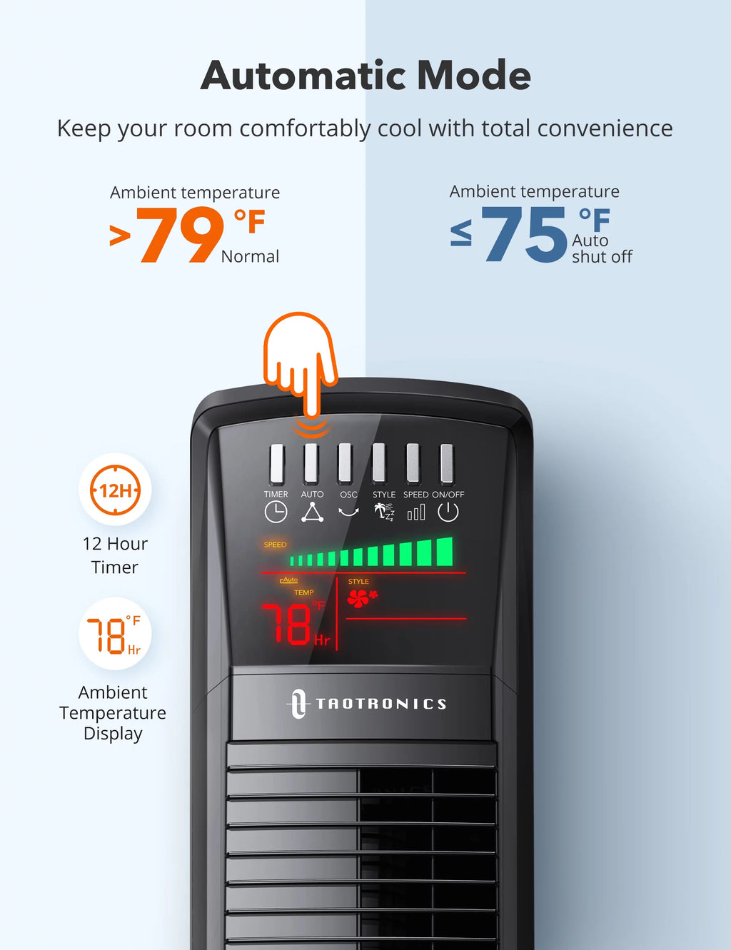 Oscillating Tower Fan with Remote K61110