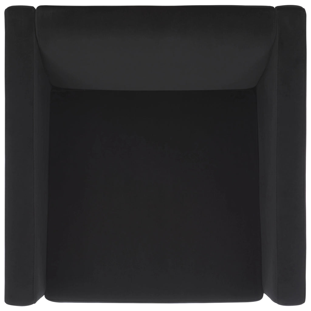 Black Velvet Accent Chairs N3534