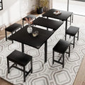 5-Piece Extendable Dining Table Set with 2 Benches and 2 Stools G486718