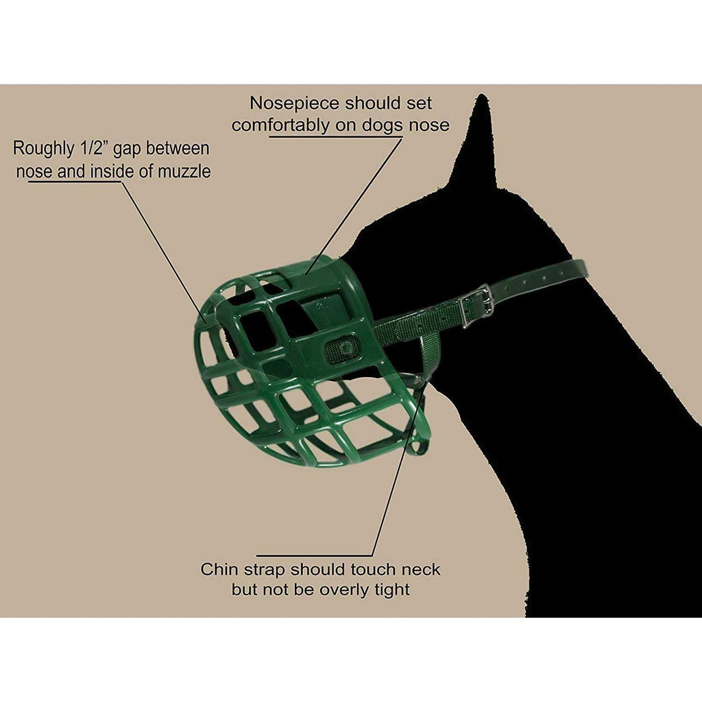 Plastic Dog Muzzle with Adjustable Nylon Headstall K882