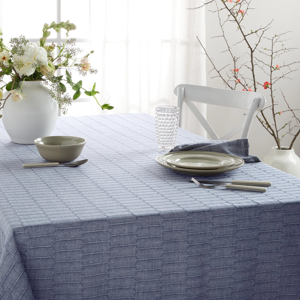 Blue Fabric Tablecloth Z4936