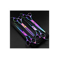 7.0 inch 4PCS Pet Grooming Scissors Kit Steel Straight & Curved & Thinning Blade J713