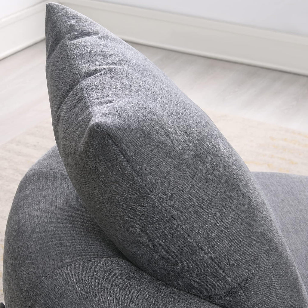 Light Gray Accent Barrel Chair with Pillow Z179758