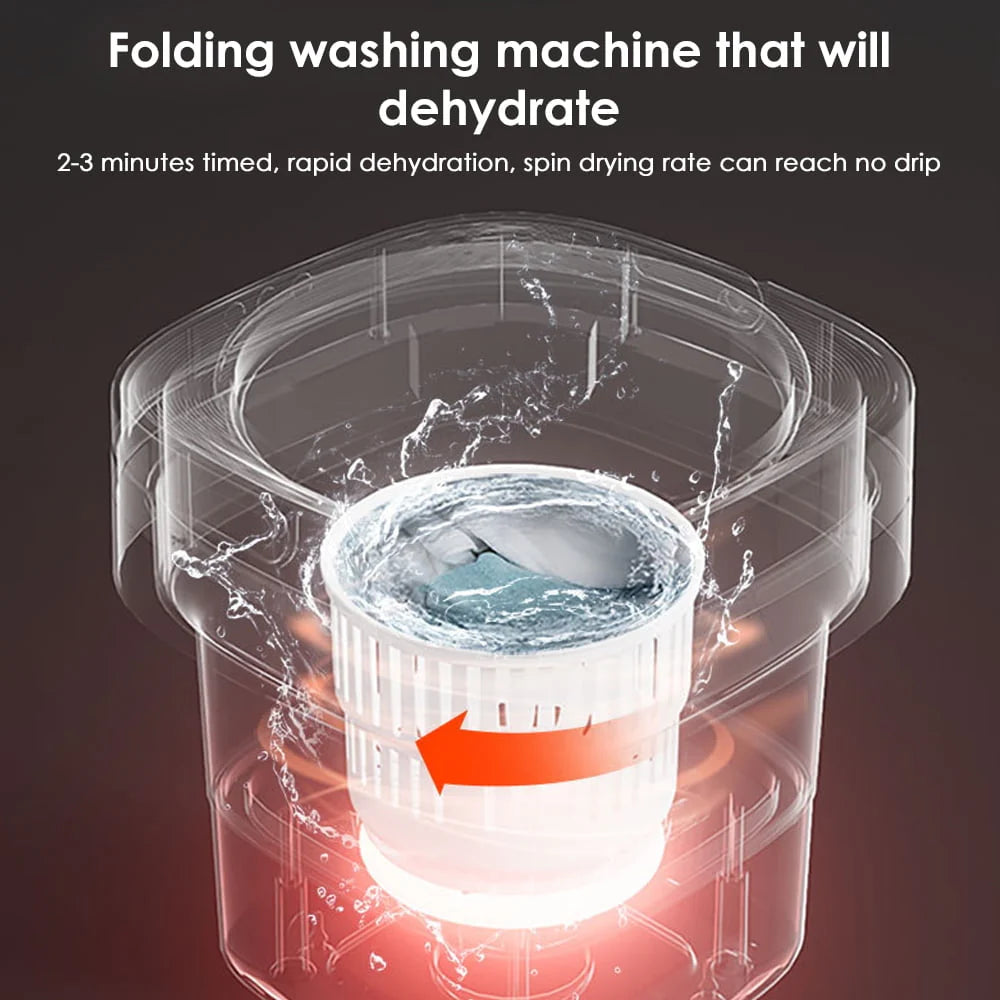 Portable Foldable Mini Washing Machine 8L Pink P9847