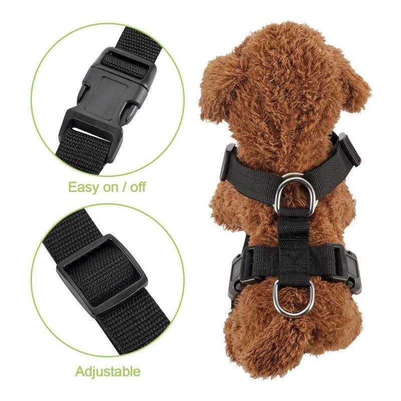 Dog Car Harness Seat Belt Set Adjustable Mesh Breathable G614921