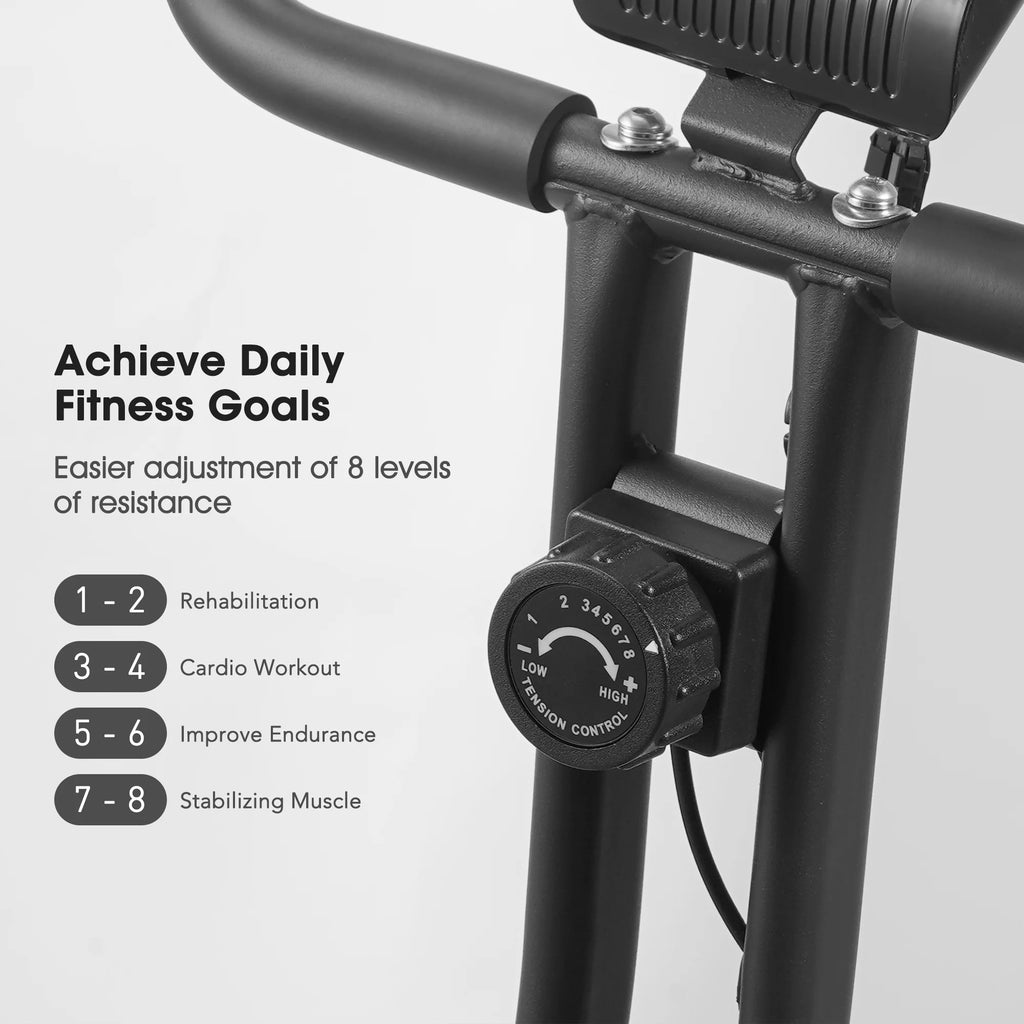 Folding Stationary Exercise Bike with LCD Monitor L703