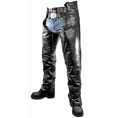 Black Leather Chaps X65852