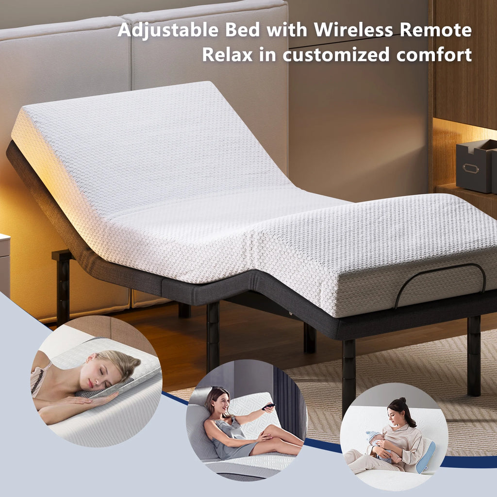 Twin Size Ergonomic Electric Adjustable Bed Base U527