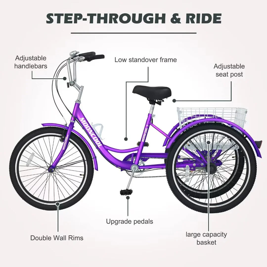 24 Inch 1 Speed Adult Tricycle B82955
