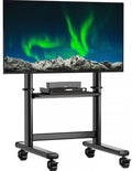 Black Rolling Mobile TV Stand for 55 to 90 inch Flat Screen TVs V454552