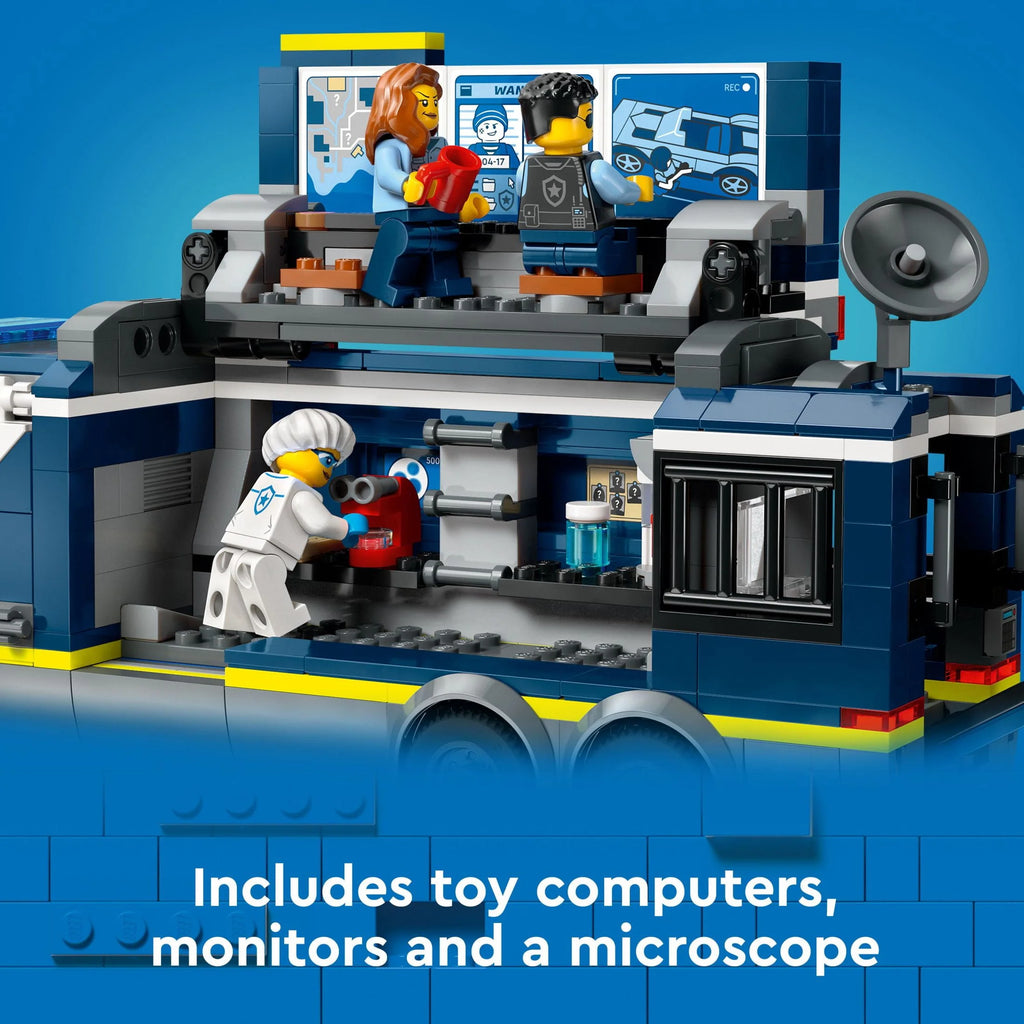 Police Truck Toy with Quad Bike and Minifigures M931313