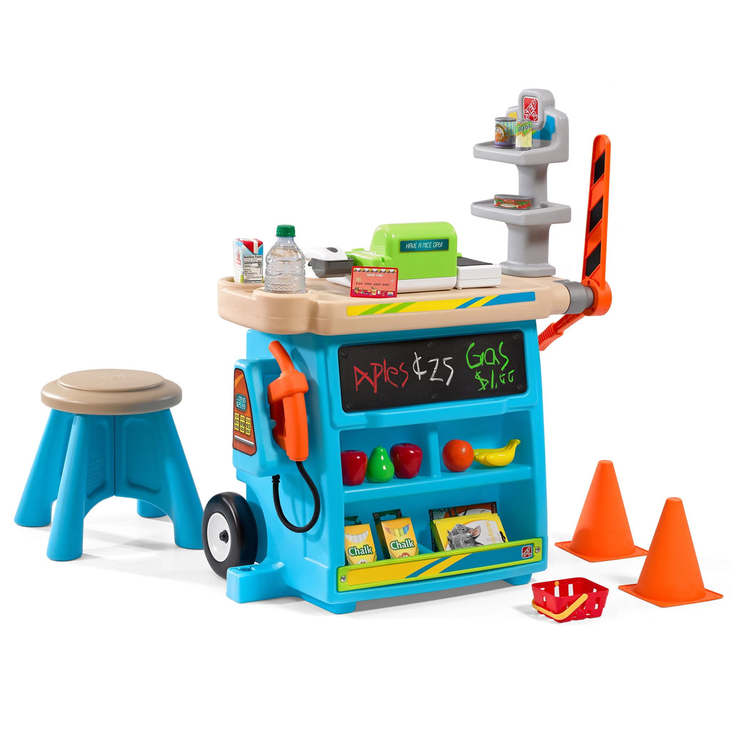 Blue Kids Plastic Playset with Umbrella I1528