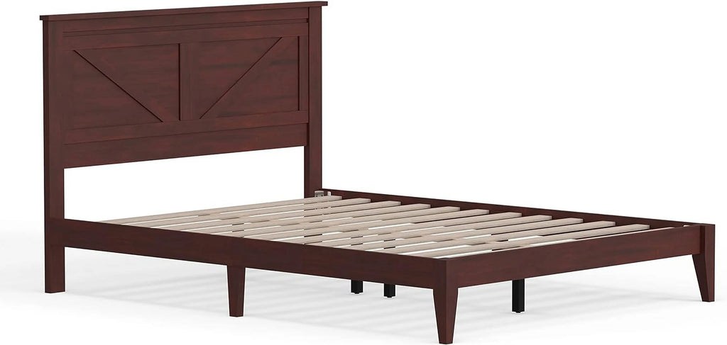 Solid Wood Platform Bed Queen O312779