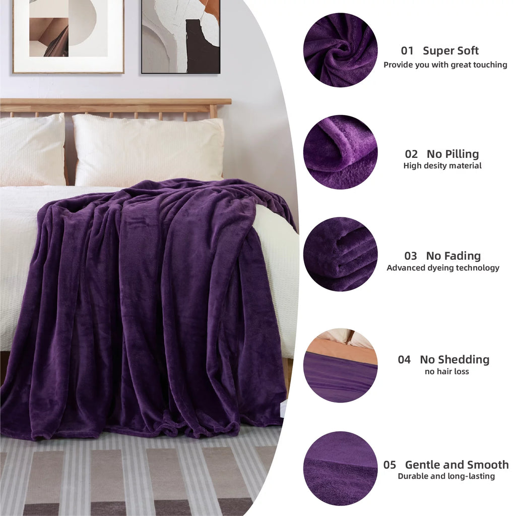 Ultra Soft Microplush Fleece King Blanket F2937
