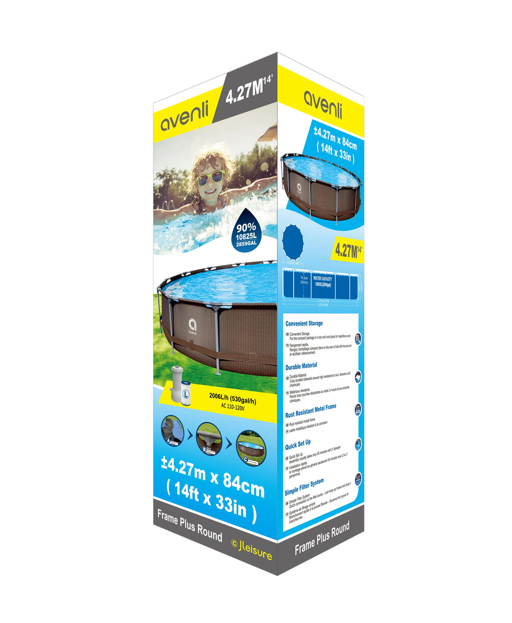 14ft x 33 Round Steel Frame Above-Ground Swimming Pool P684473
