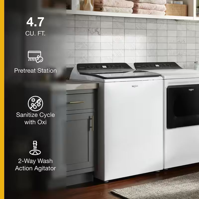 4.7 cu. ft. Top Load Washer with Agitator in White O579012