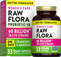 60 Billion CFU Vegan Probiotics Capsules with Cranberry & D-Mannose L27268