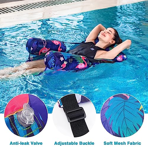 Inflatable Pool Chair Float 2 Pack Adjustable Floating Lounge Chairs Q765