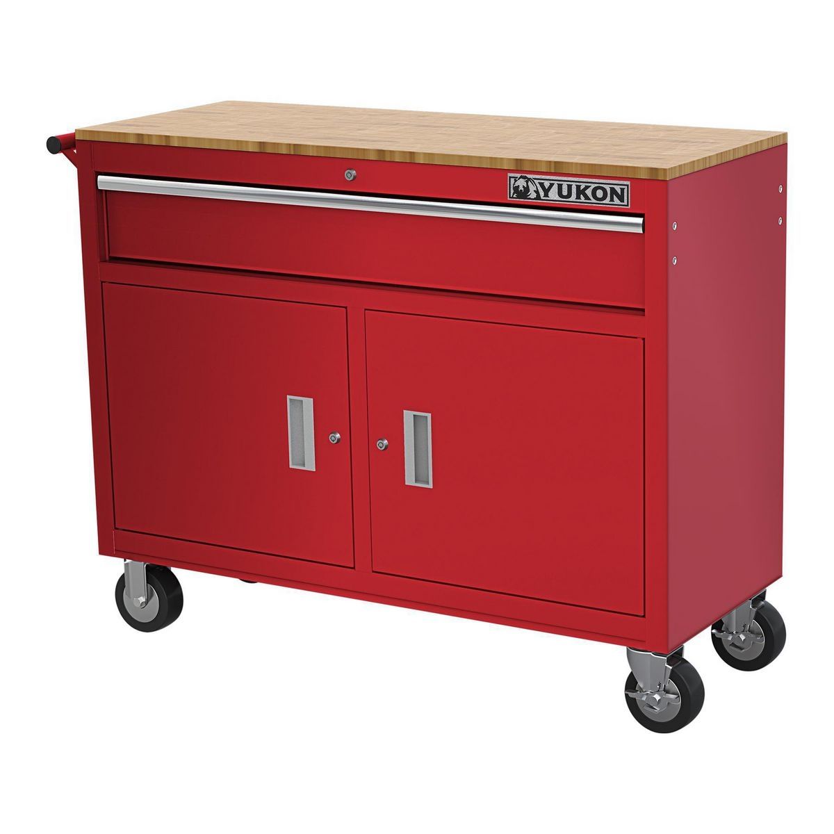 46 in. Mobile Workbench with Solid Wood Top T250