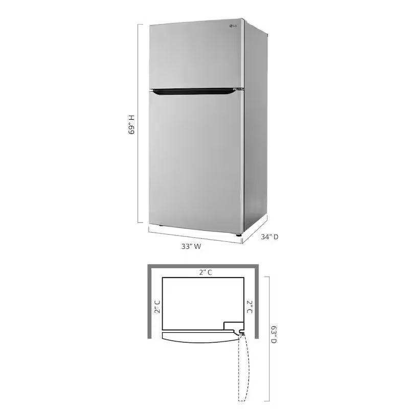 24 cu. ft. Top Mount Freezer Refrigerator Stainless Steel E710